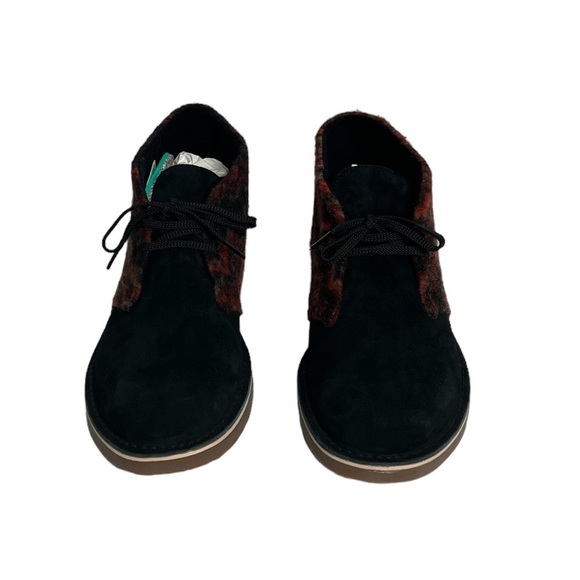 Clarks Men’s Buchacre 3 Chukka Boots Black Leather Wool - Picture 6 of 11